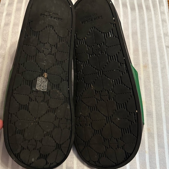 Kate Spade Emerald Green and Black Slides - Picture 4 of 6